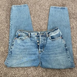 TOPSHOP Blue Denim Boyfriend Jeans